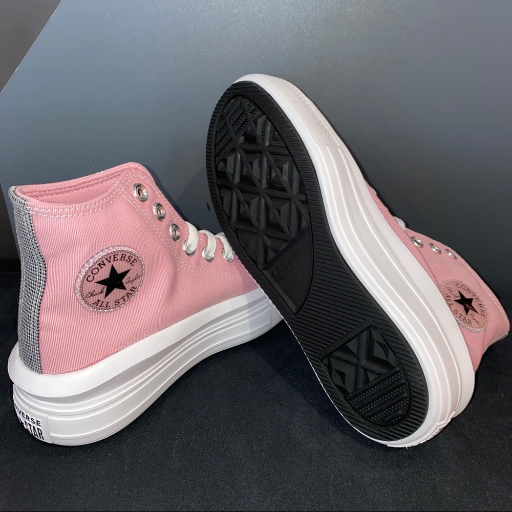 Converse Pink CTAS Move High Top Platform Sneakers - Picture 2 of 5